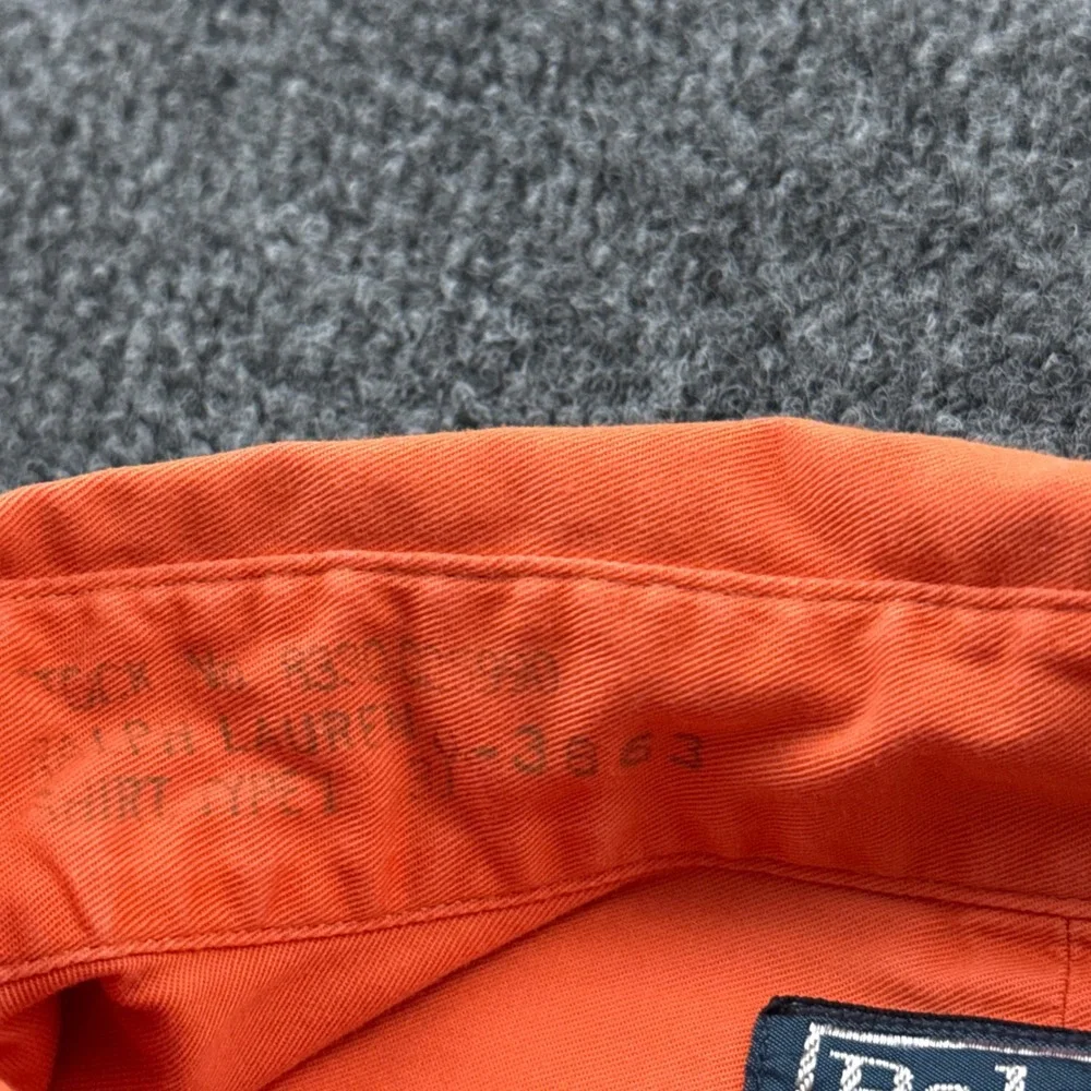 Polo Ralph Lauren Button Down Men XXL Orange Long Sleeve Utility Twill Shirt